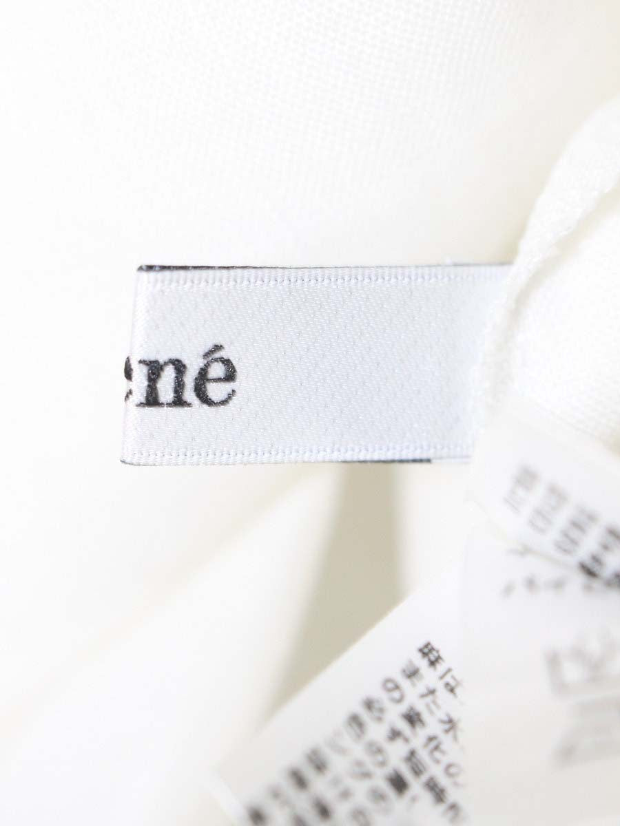 ルネ 6221350 ブラウス  34 ホワイト フェイクパール レース 麻 IT5QZF8K61YS