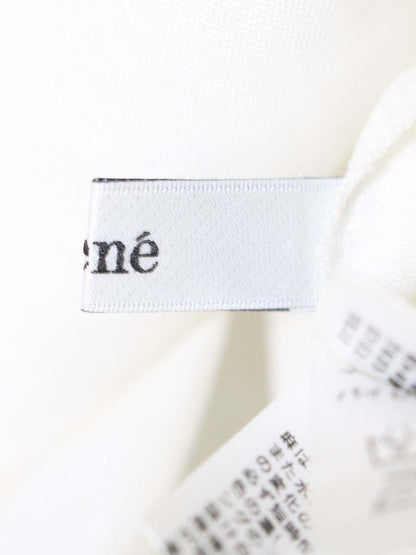 ルネ 6221350 ブラウス  34 ホワイト フェイクパール レース 麻 IT5QZF8K61YS