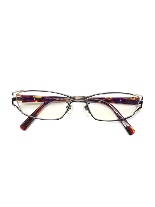 キャサリンハムネット 9094 メガネ ブラウン ゴールド コンビフレーム フルリム スクエア ITSR7UH92XCK