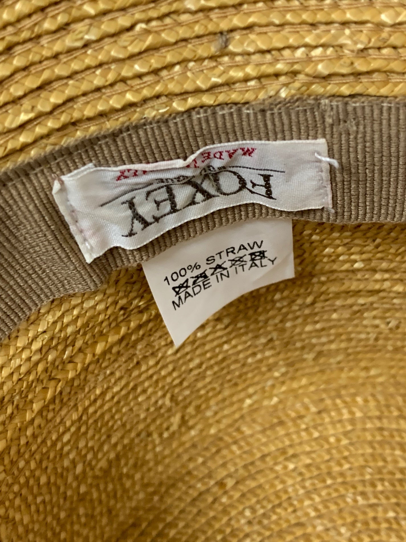 フォクシー ブティック麦わら帽子 ストローハット 帽子 リボン 箱付き FOXEY（帽子 ・ ブラック/黒色系）のフリマアイテム一覧