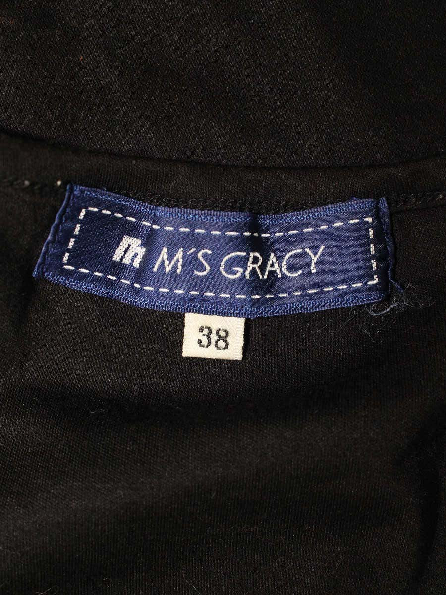 エムズグレイシー 425011 Tシャツ カットソー 38 ブラック オーガンジー ITZHZIU9EKVK