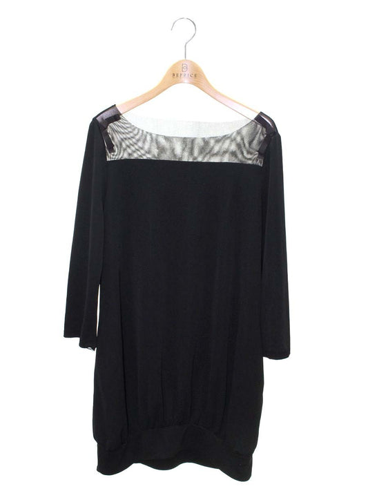 フォクシーニューヨーク 30653 チュニック 40 ブラック ストレッチ リボン IT0OFA5EMDZ4 【SALE】