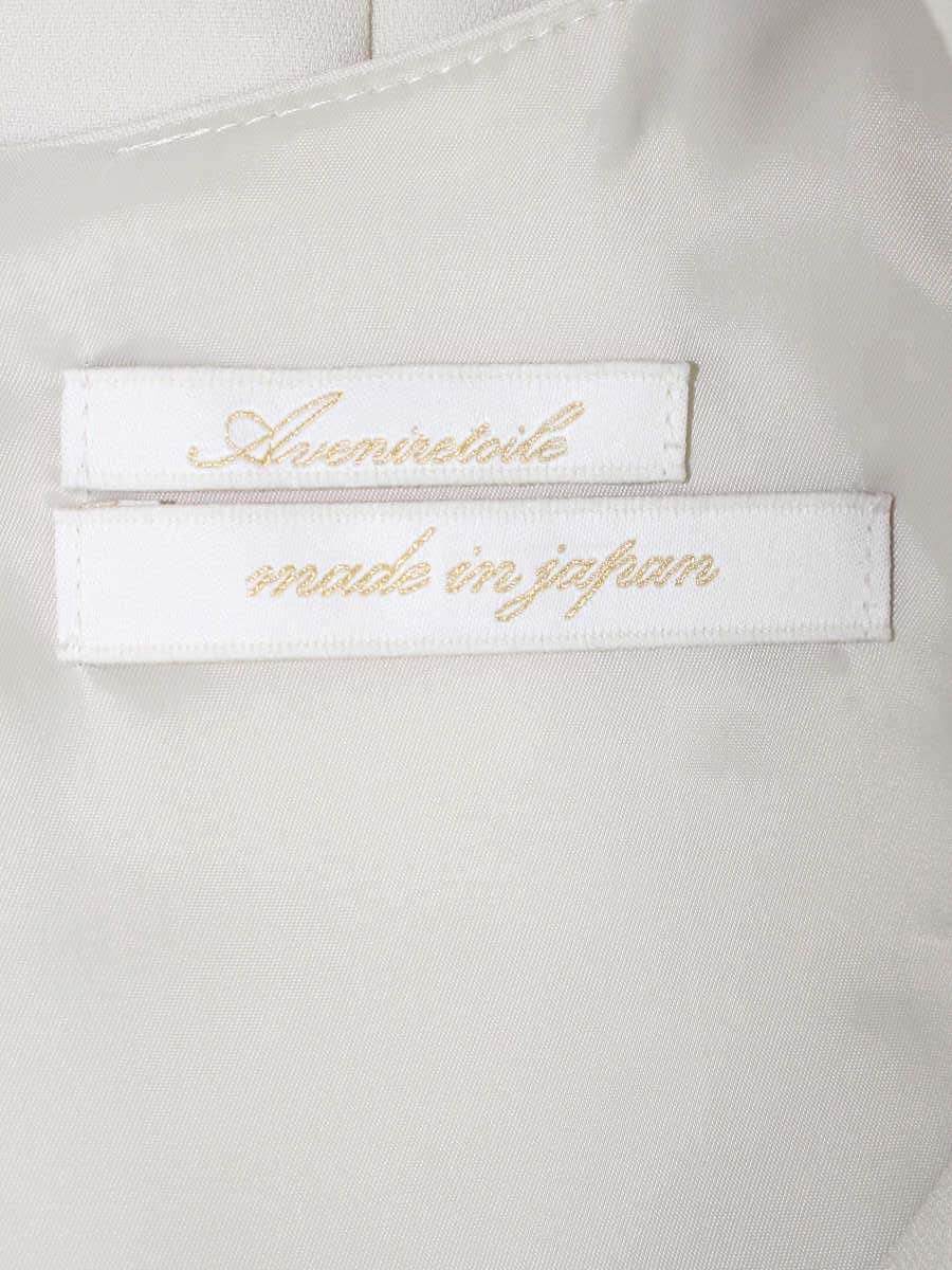 アベニールエトワール S935-038 ワンピース 36 ベージュ Vネック プリーツ ITFSB0FM29B4