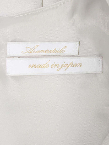 アベニールエトワール S935-038 ワンピース 36 ベージュ Vネック プリーツ ITFSB0FM29B4