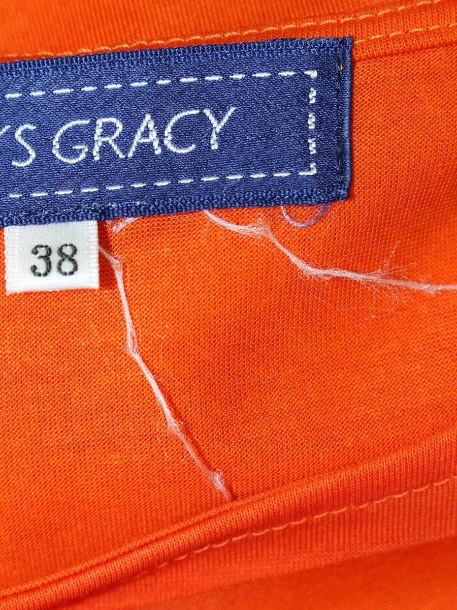エムズグレイシー 725313 Tシャツ カットソー 38 オレンジ バックリボン ITNVJBTHEFAC
