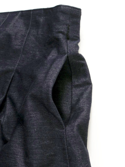 エムズグレイシー 0983 スカート 38 ネイビー デニム フレア ITZ44YGKAEJC