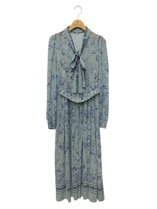 ダイアグラム 03214 ワンピース 36 ブルー 花 ベルト ITKV0PTZPTS0