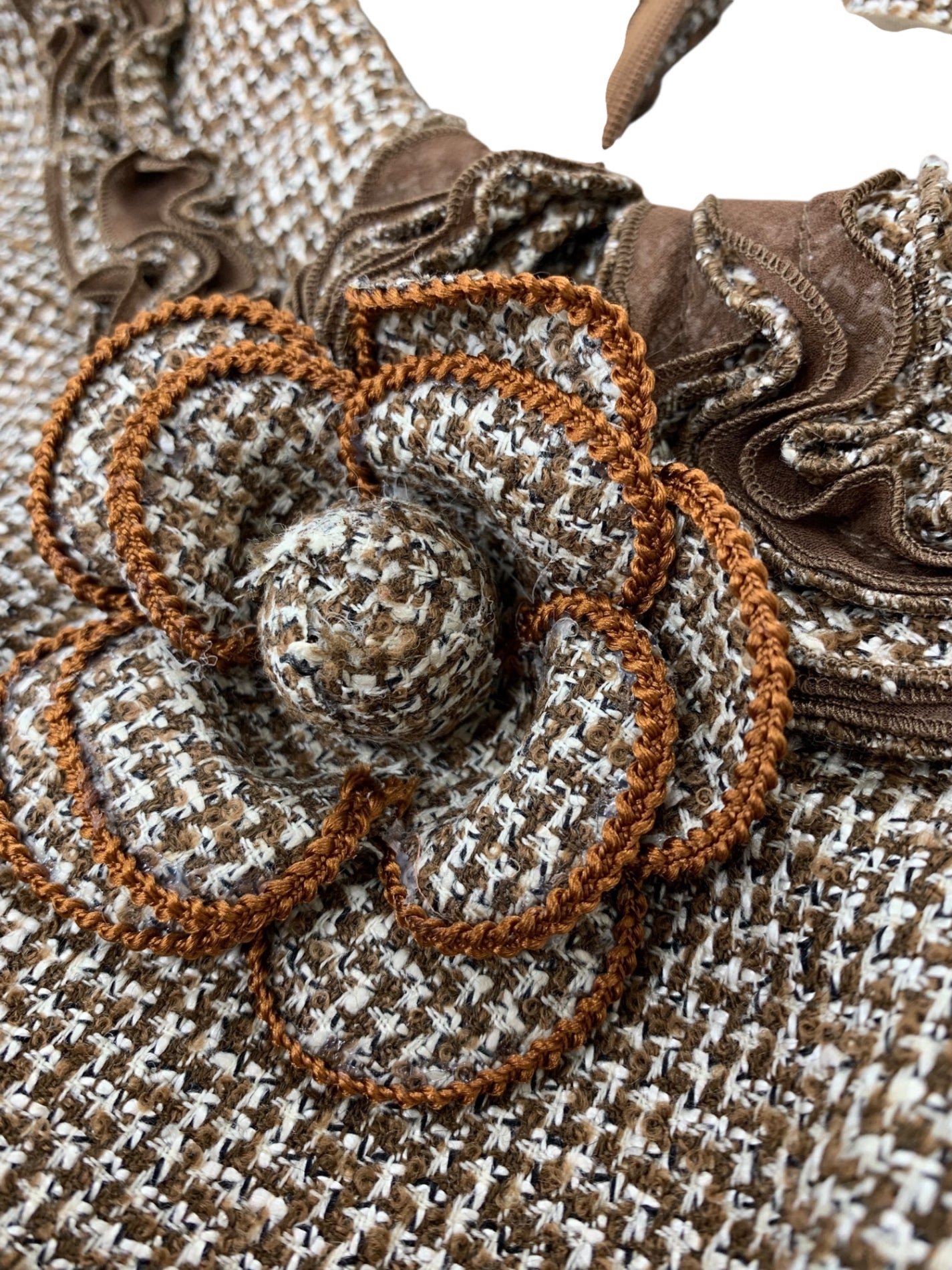 ハロッズ 10508131 ワンピース 2 ブラウン ツイード ITQ4VUO4ACGU