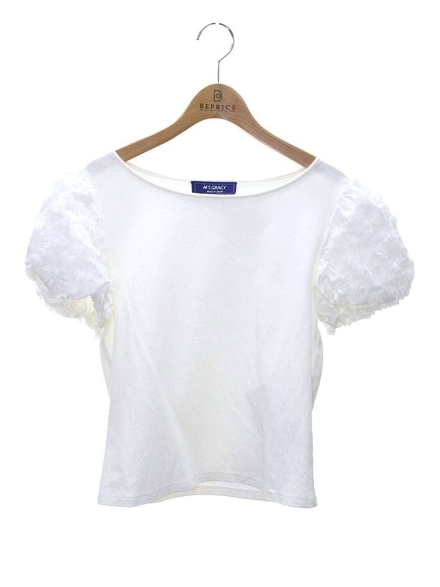 M'S GRACY エムズグレイシー パフスリーブ カットソー　40 M'S GRACY - M'S GRACY(エムズグレイシー) 長袖カットソー