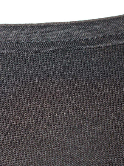 エムズグレイシー 115332 Tシャツ カットソー 38 ブラック リブ リボン ラウンドネック ITA7A0NJ95SS