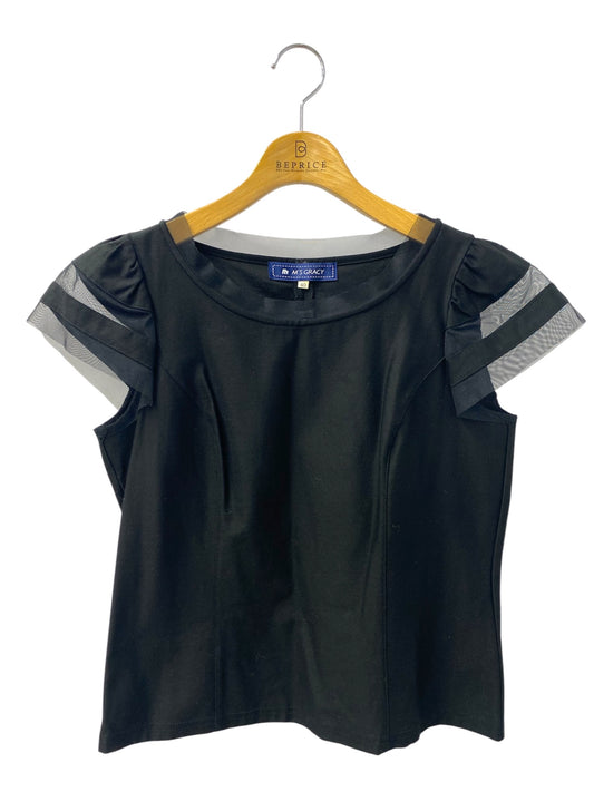 エムズグレイシー 525321 トップス 40 ブラック チュール IT0RGNOZ6AVW