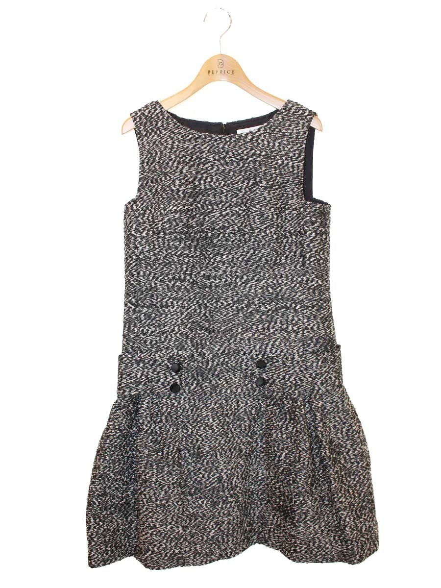 ルネ 6646910 ワンピース 36 ブラック limited editionタックフレア IT4OHLX0LSR2