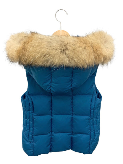 タトラス ザラガ  LTAT22A4874-D ダウンベスト 03 ブルー ファーフード ITCV5CNB63QD