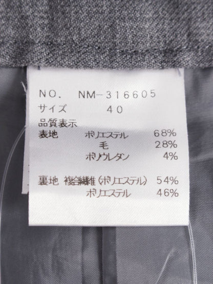 エムズグレイシー 316605 パンツ 40 グレー ワイド リボン IT2DR29O2T7K