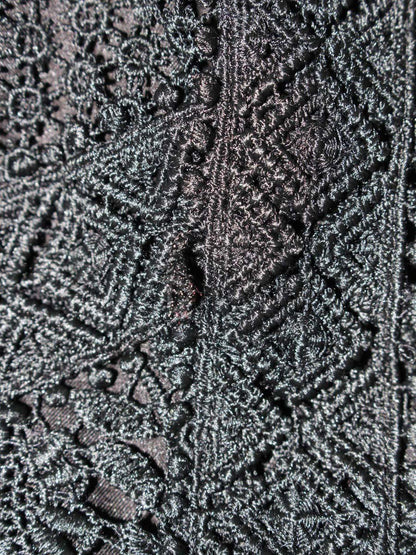 グレースコンチネンタル 19321086 スカート 36 ブラック レースパッチフレアスカート ITNU3JRSGAQY