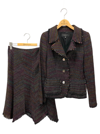 エポカ KCB06-314/KFB08-314 スカートスーツ 40 ブラック ツイード ITBS3VNRXLMV