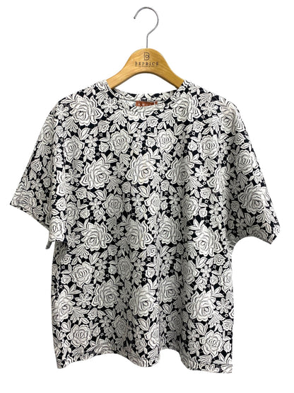 アミカ キッズ AM222C-AW05 Tシャツ F ブラック フラワーモチーフ ITUTNVY1RV2O