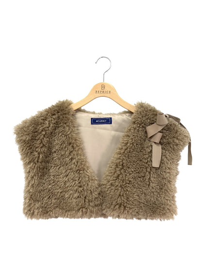 エムズグレイシー 396503 ベスト F ブラウン ボア リボン IT7XBBSP5G8K