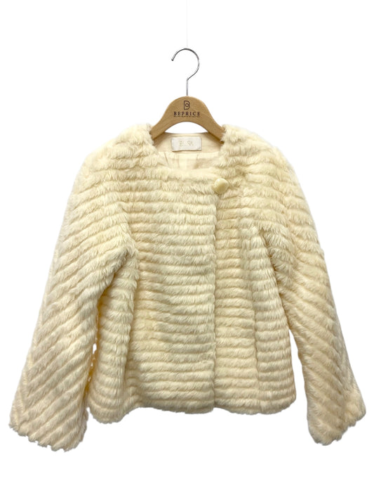 エリザ 26500031 ジャケット 2 ホワイト フェイクファー ITKQ1YI2A1IC 【SALE】