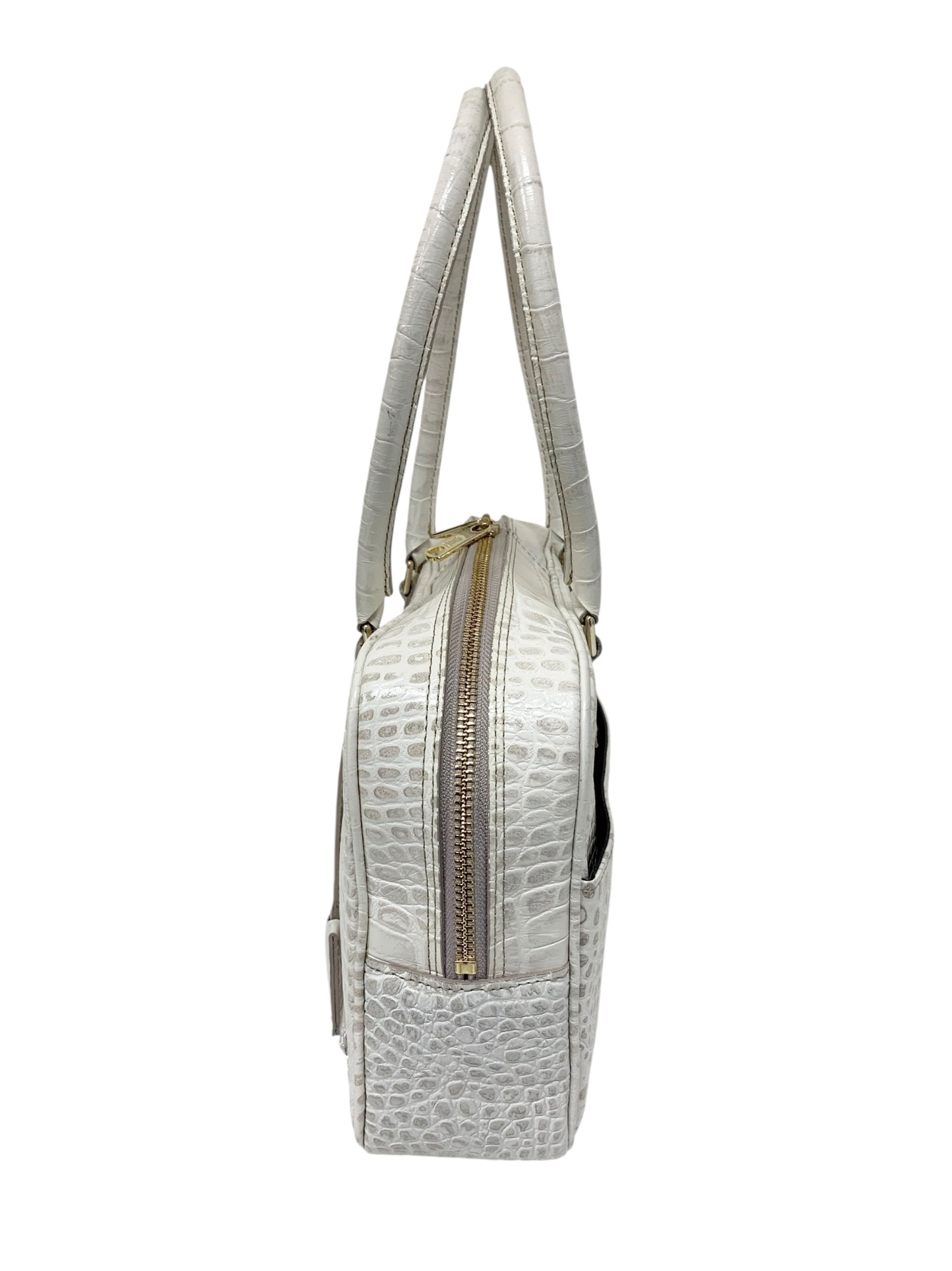エーディーエムジェイ ハンドバッグ ホワイト クロコ型押し ヒマラヤ スワロフスキー ITOI5SBP6BQG 【SALE】