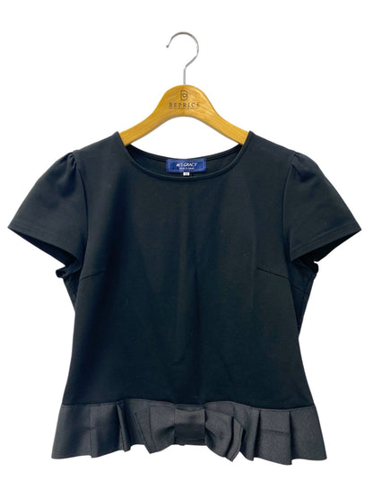 エムズグレイシー 815320 Tシャツ カットソー 40 ブラック ラウンドネック リボン ITO80WIQR5RE