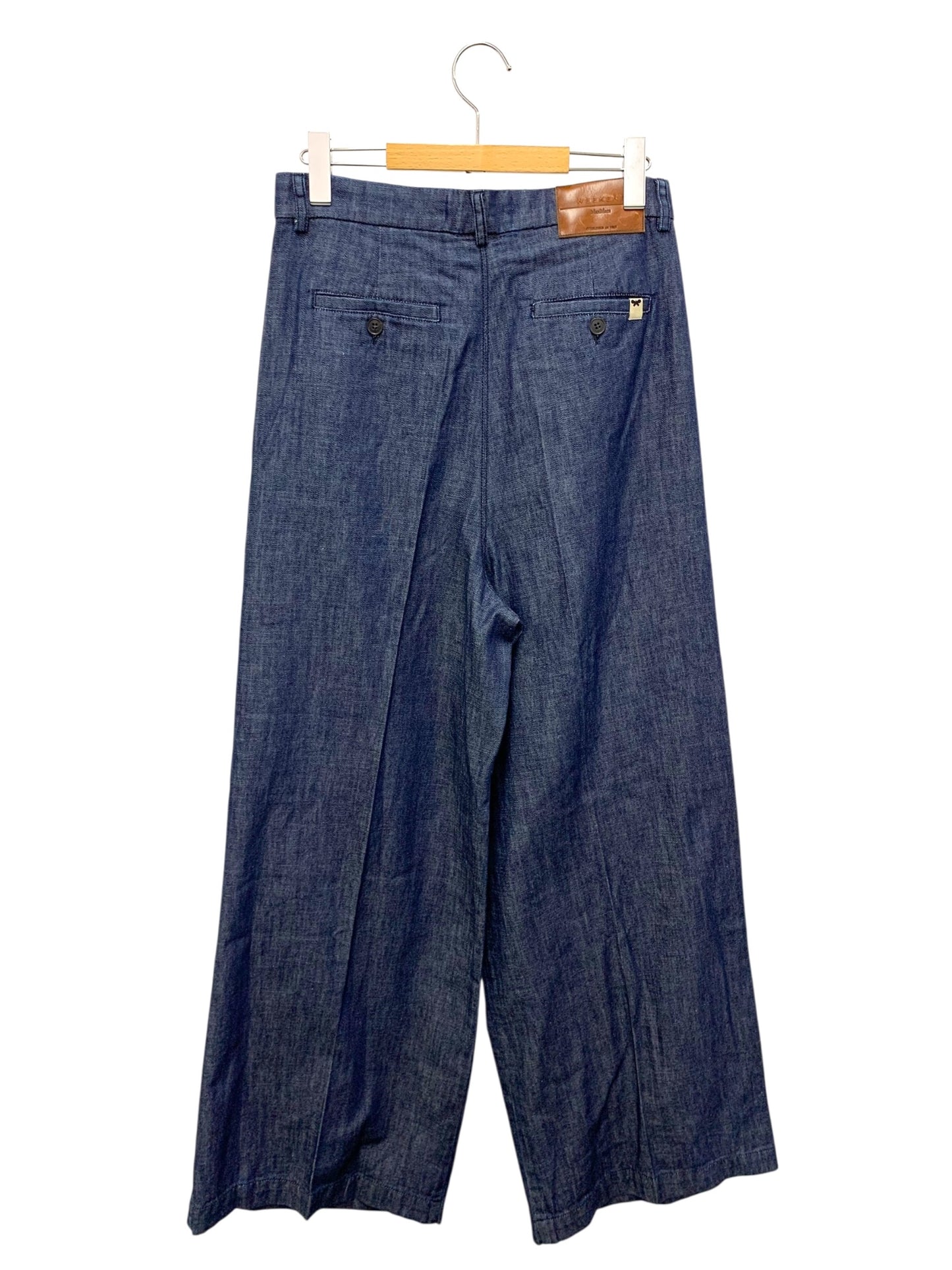 ウィークエンドマックスマーラ 24251860716 デニムパンツ 42 ネイビー タック IT6N8F4I4PQ8 【SALE】