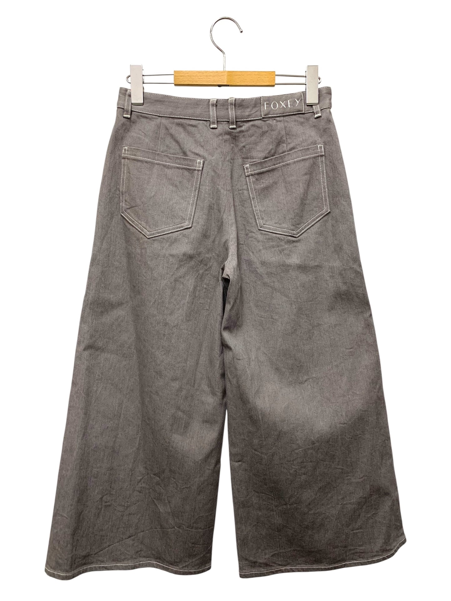 フォクシーニューヨーク Denim Wide Pants 40375 デニムパンツ 38 グレー IT71G1V8Z7U6