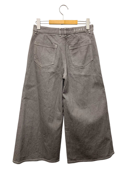 フォクシーニューヨーク Denim Wide Pants 40375 デニムパンツ 38 グレー IT71G1V8Z7U6