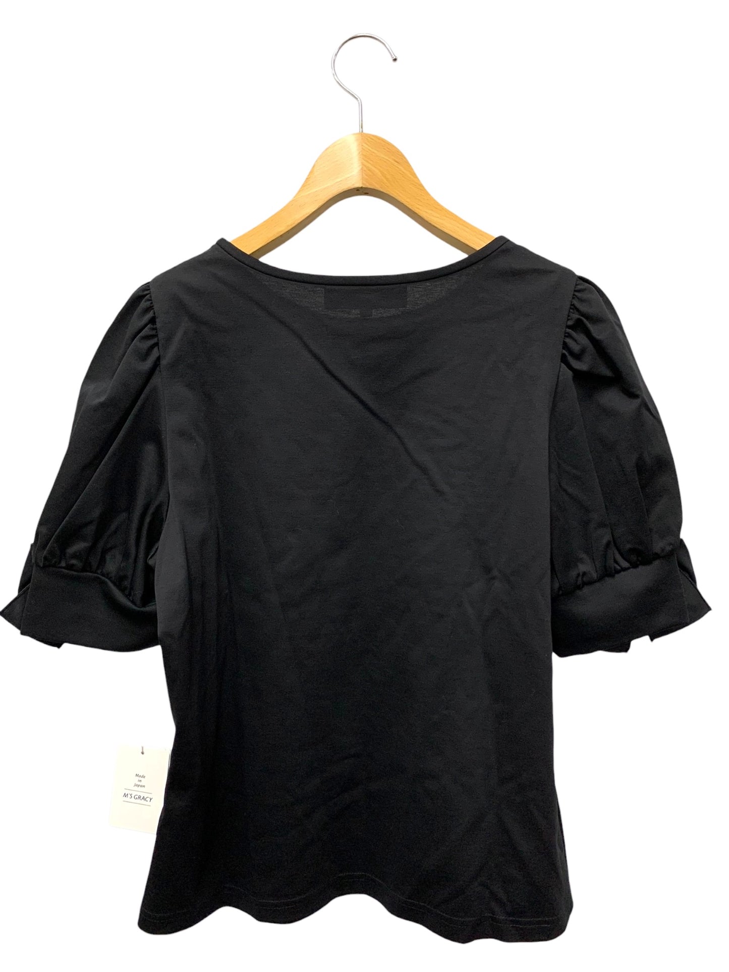 エムズグレイシー 515313 カットソー 42 ブラック リボン ITKHJD1RFKNS