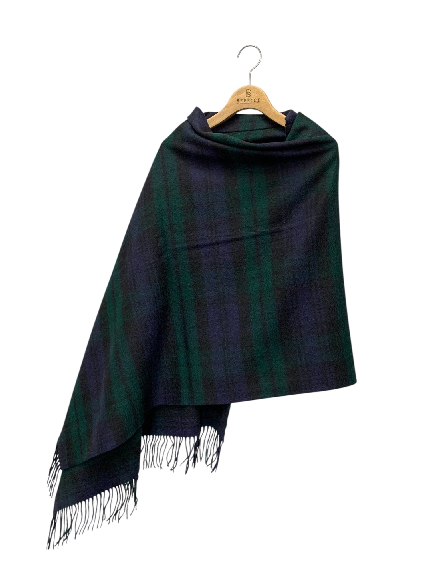 ジョンストンズ ストール ネイビー カシミヤ 大判 | 中古ブランド品