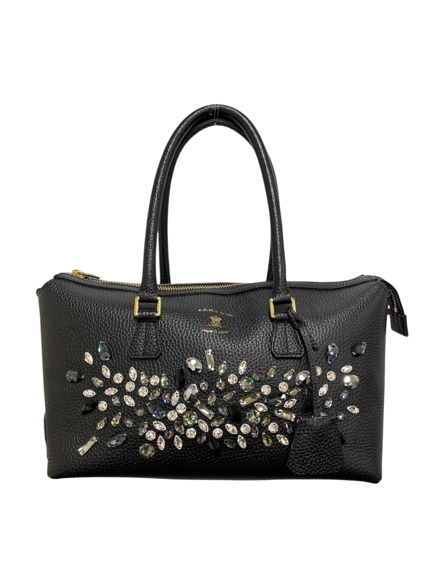 エーディーエムジェイ ハンドバッグ ブラック レザー スワロフスキー 2WAY IT9911WYM4UW 【SALE】