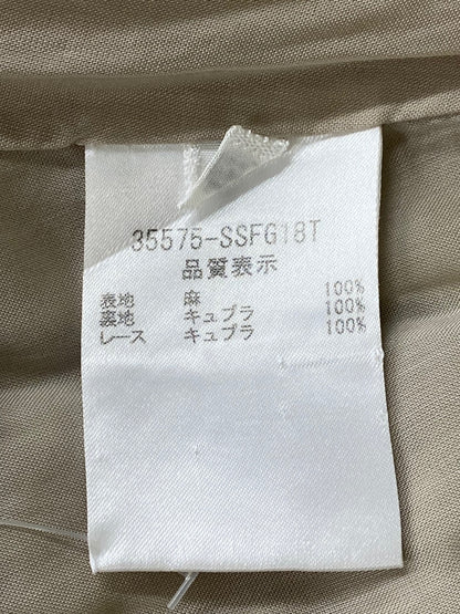 フォクシーブティック Linen Flare 35575 スカート 38 ベージュ 麻 ITBSPDKIPPRC