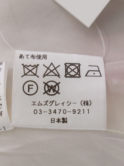 エムズグレイシー ゴブラン調プリントタックスカート 017526 38 ホワイト/ピンク IT51N4XUO97R
