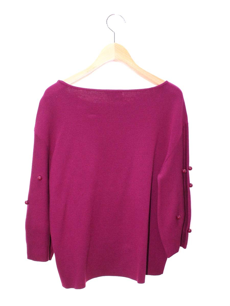 トゥービーシック W5N07-823-36 ニット 40 ワインレッド ボタン装飾 IT0Y6DHI1SUM