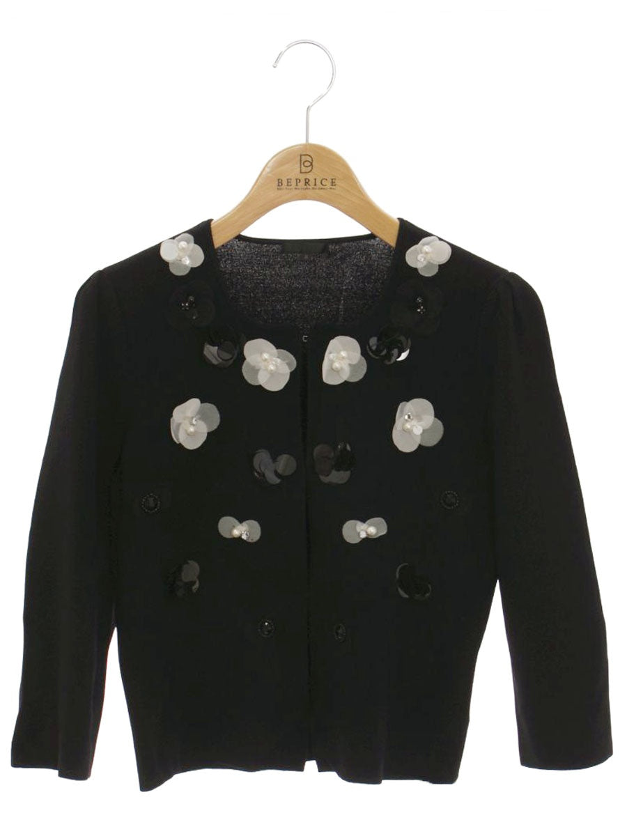 【タグ付き未使用】トゥービーシック ビジュー カーディガン 2 ブラック TOBECHIC ビジューカーディガン Ⅱ TO BE CHIC ビジューカーディガン