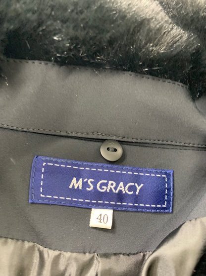 エムズグレイシー ラグジュアリーロングダウンコート 219608 40 ブラック ITUWG80JQGPW