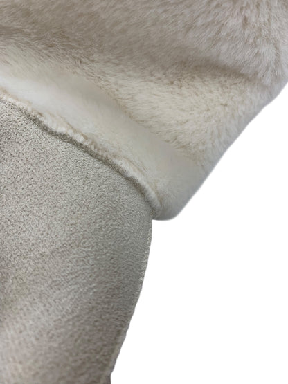 エムズグレイシー フェイクムートンコート 119606 38 ホワイト リバーシブル ITYSDT1XH7C8