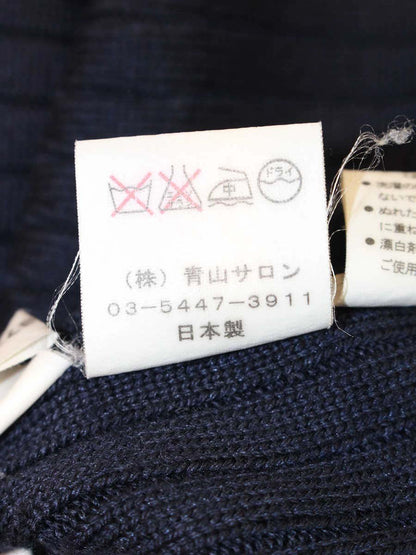アツコナガノ ワンピース S125877 ニット フロントジップ F ネイビー IT5ML9RQ3YYP