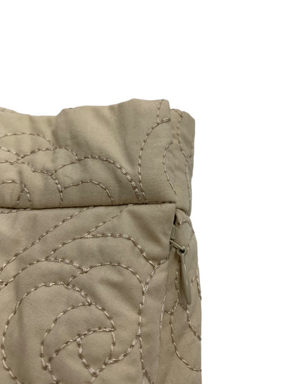 エムズグレイシー 517119 スカート 36 ベージュ カメリア ロゴ 刺繍 フレア IT43GXTK44RK