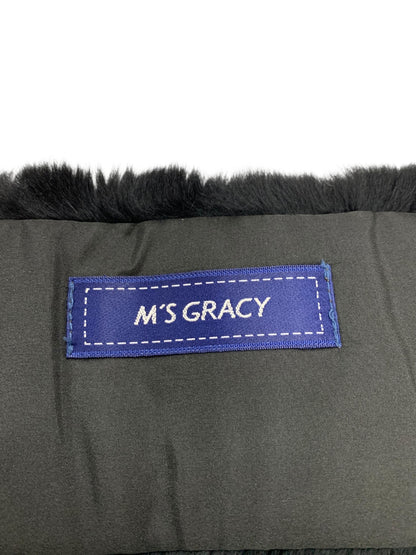 エムズグレイシー Rex x Fox Fur Stole 896502 ストール/ショール F ブラック ITAC07NTWFG7