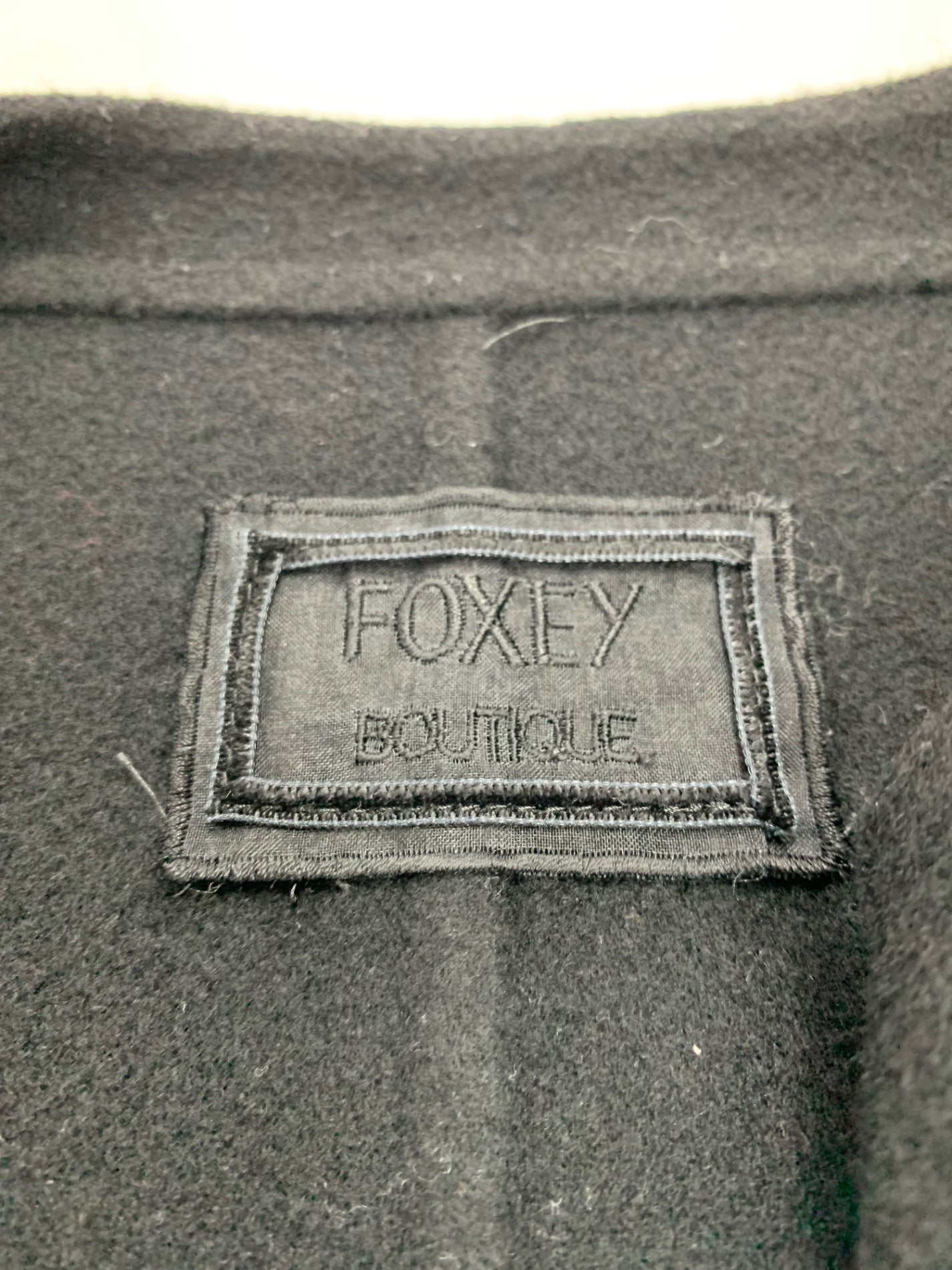 フォクシーブティック 37491 コート 38 ブラック フォックスファー カシミア ビジュー IT54P1OLEOQW