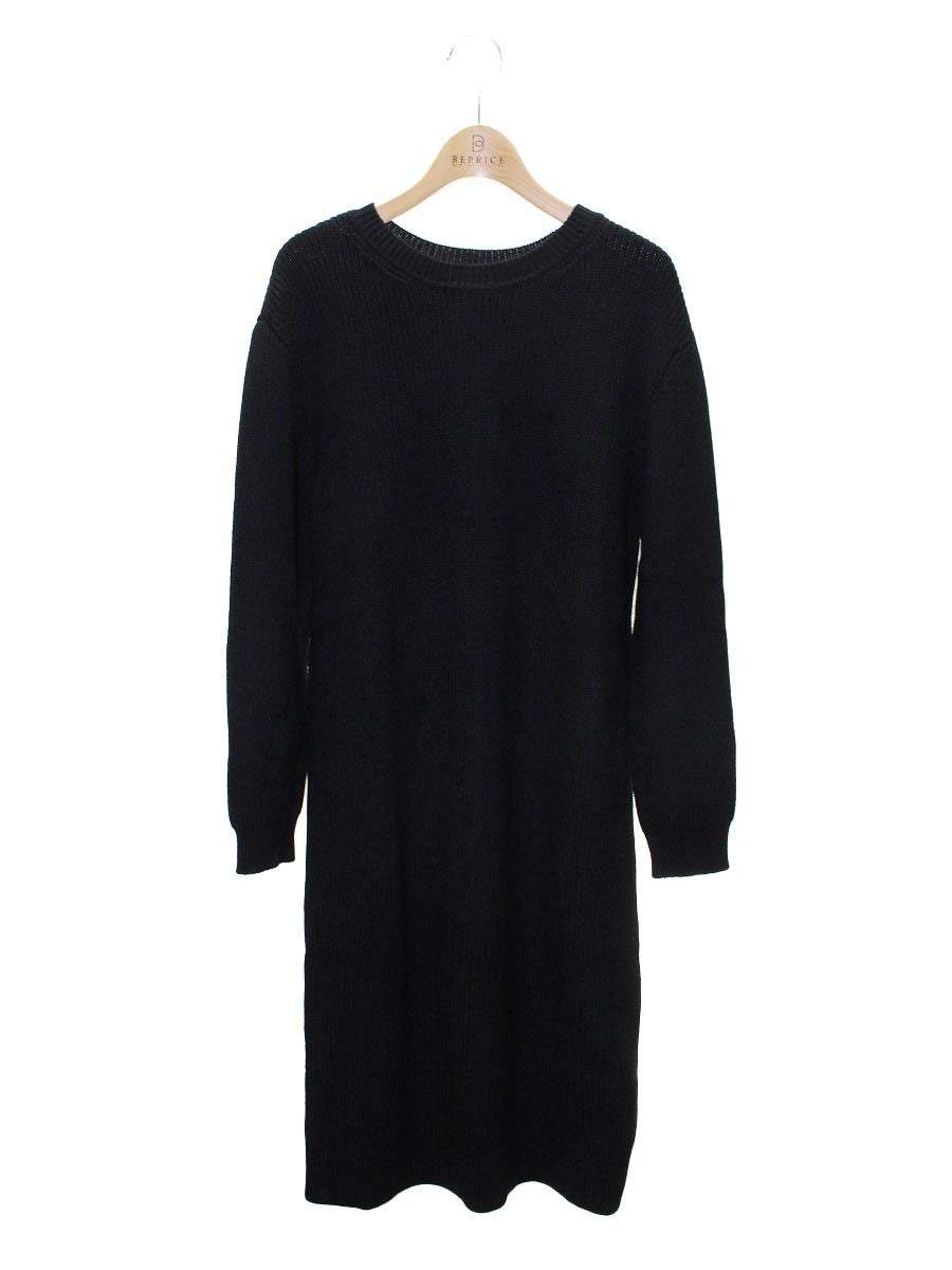 エポカ ニット ロングコート ワンピース フォーマル 40 ブラック 未使用級 MaryCoco（メアリーココ） 喪服 レディース 洗える ブラックフォーマル