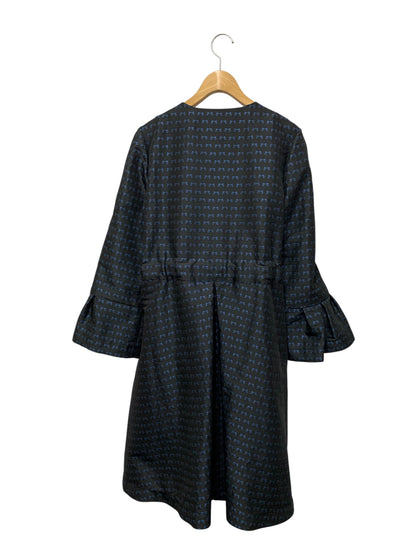 エムズグレイシー 019104 コート 40 ブラック リボンモチーフ カメリアダブルジップ ITGTI1LVHTGS