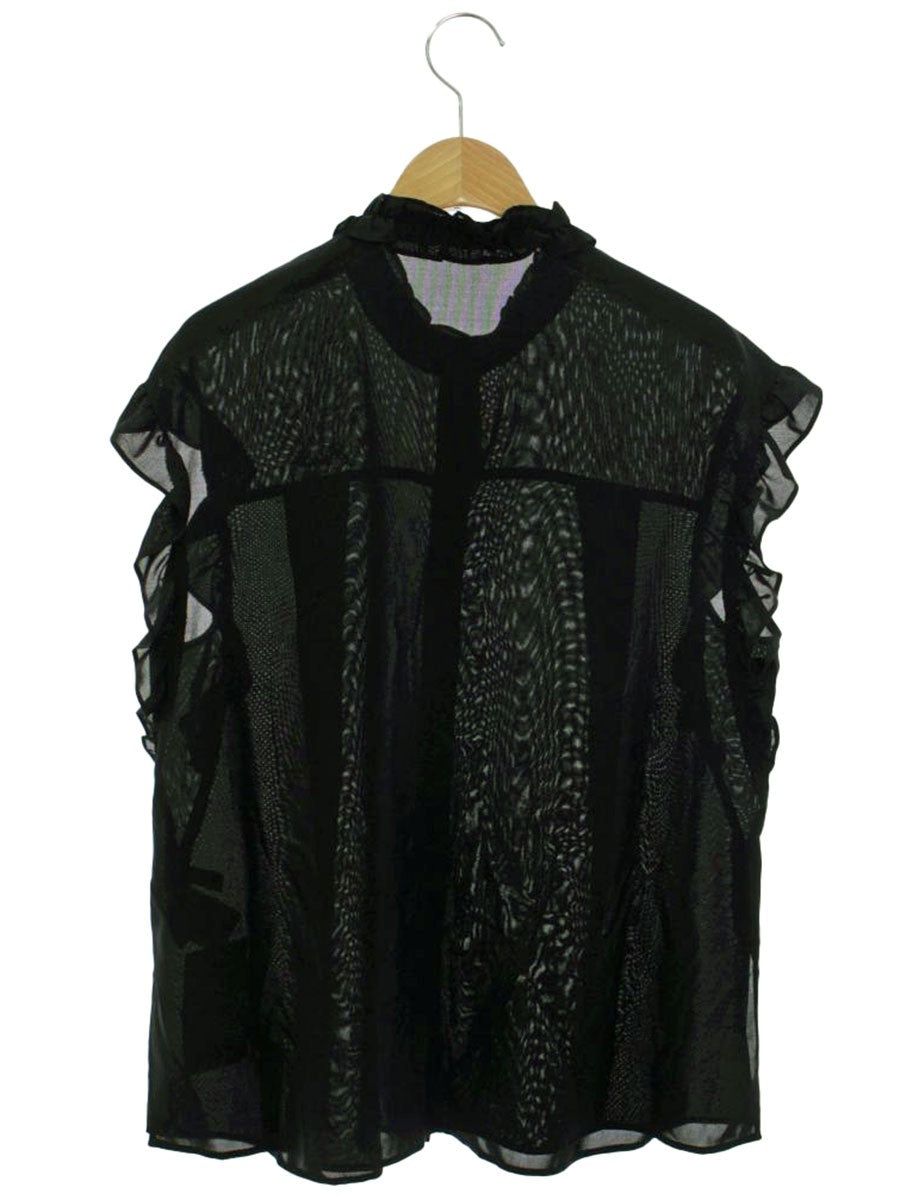 ルネ 6321320 ブラウス 38 ブラック シースルー IT36KF99809A
