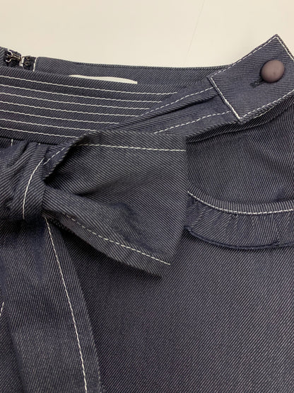 トゥービーシック W5S15-350-29 デニムスカート 40 ネイビー ウエストリボン レース ITZPC9ISJHYS 【SALE】