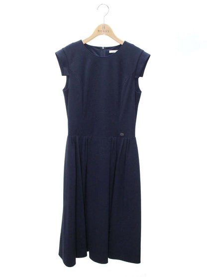 フォクシーニューヨーク 33708 ワンピース 38 ネイビー タキシードストレッチワンピース ITHQG5FS0EVK