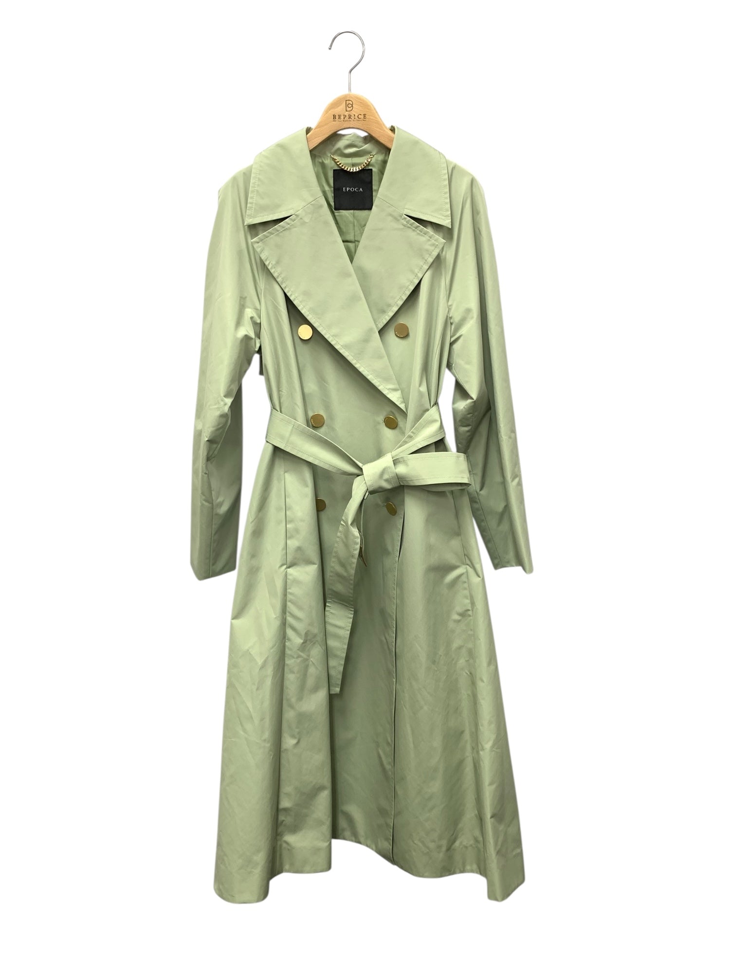 EPOCA トレンチコート　スプリングコート　ゼブラ柄　40 Lサイズ トレンチコート スプリングコート ロング丈 レディース スレンダー