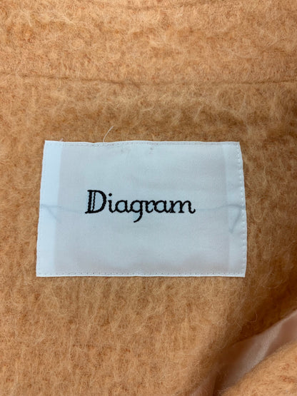 ダイアグラム シャギーピーコート 0321469100 36 オレンジ ゴールドボタン フェイクファー IT0FQ940ZTLK