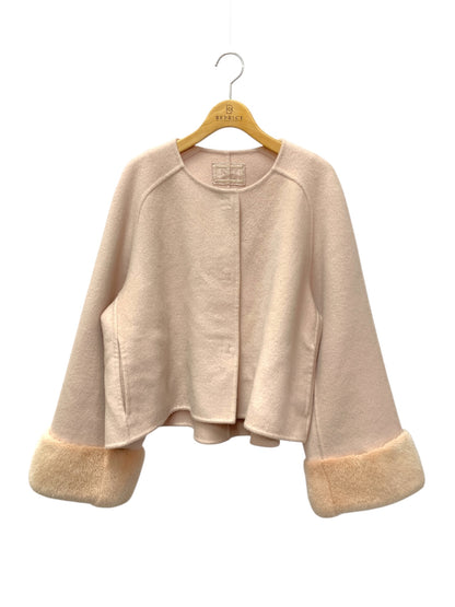 フォクシーブティック meringue メレンゲ 45285 コート 40 ピンク カシミヤ ミンクファー IT32VJR3C3OO