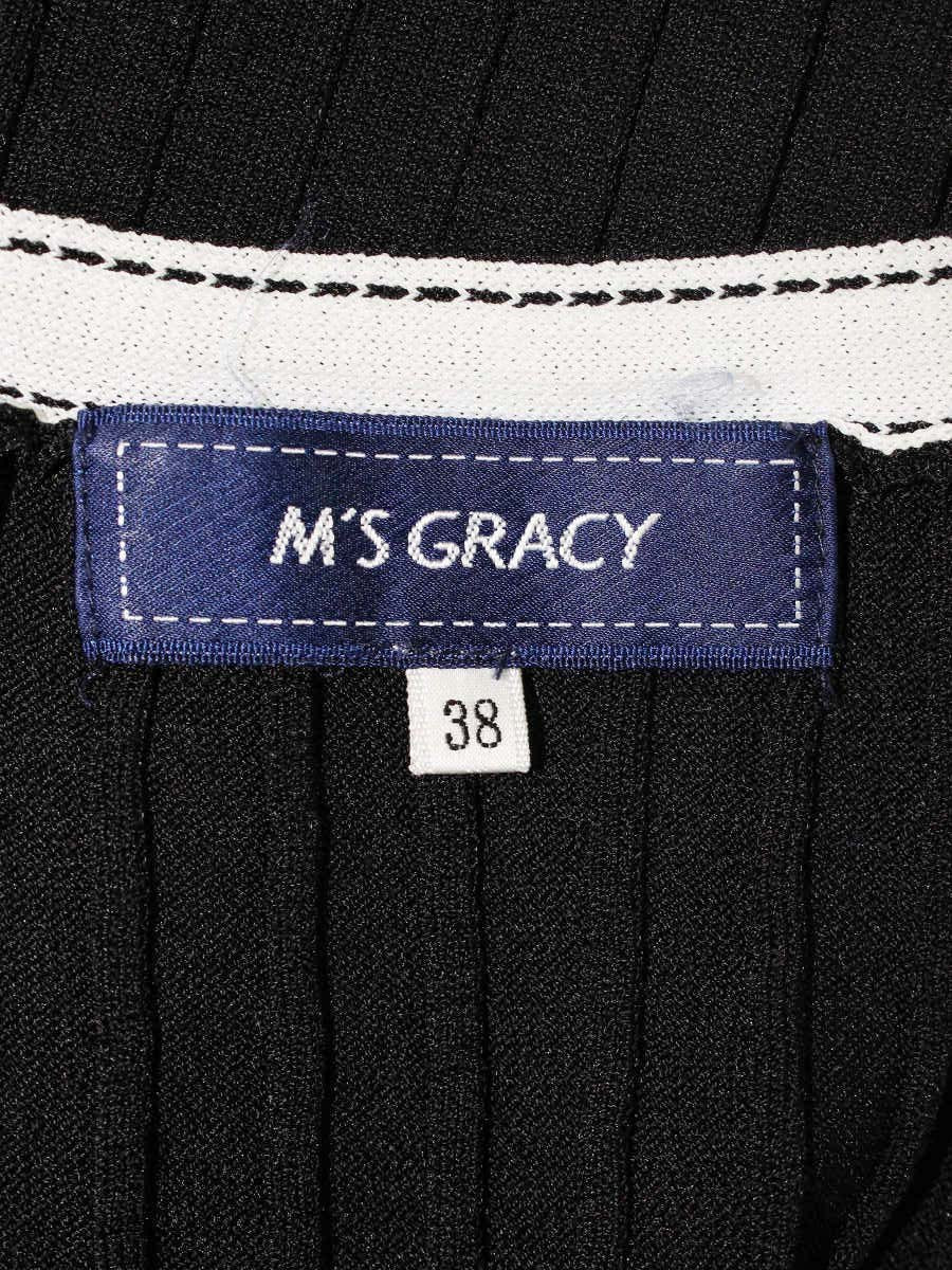 エムズグレイシー 018314 ニット セーター 38 ブラック 刺繍 フラワーモチーフ ITX91HL2YLQ8